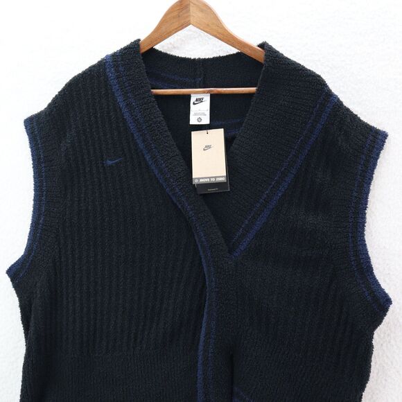 Nike FN1886-010 Sweater Vest Women's Small Black Sportswear Collection Knit - Picture 6 of 9